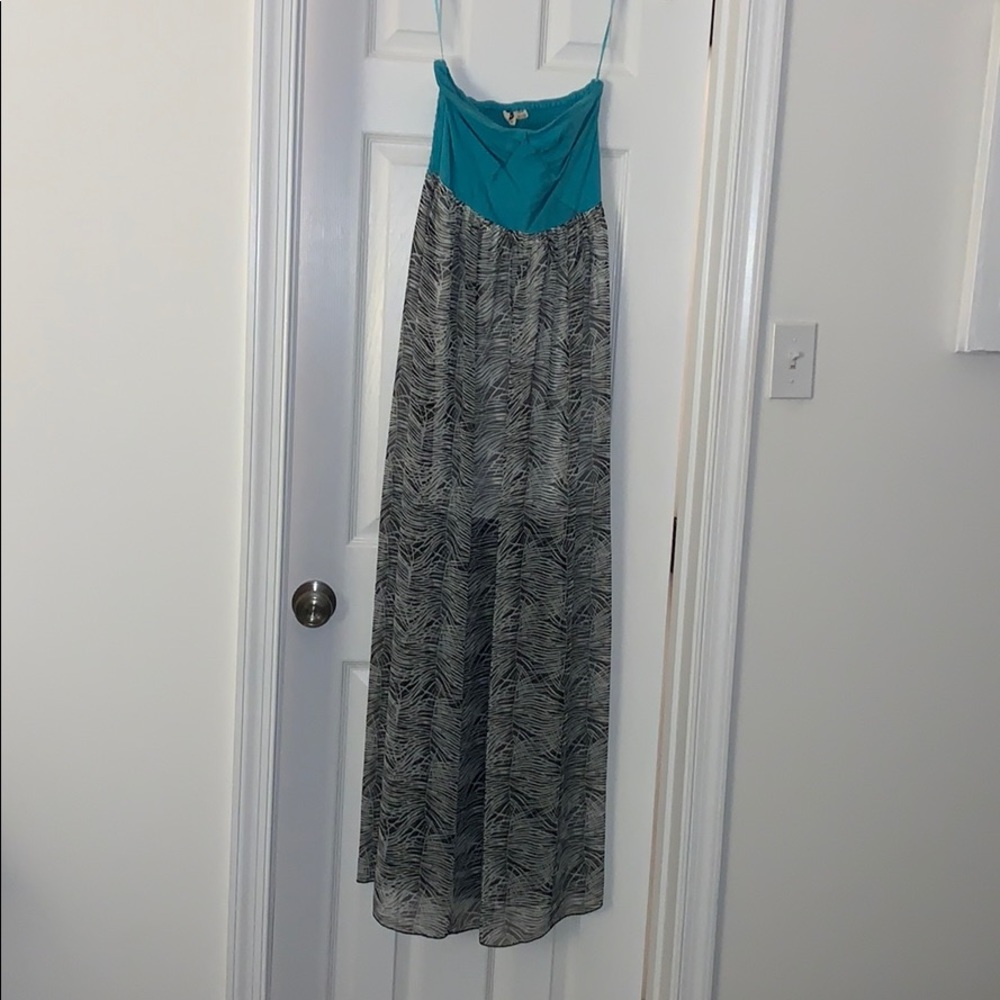 ROXY Teal and Black Maxi Dress